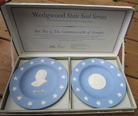 Vintage Wedgwood State Seal Series 9 Georgia In The Original Etsy