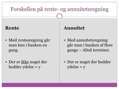 Ppt Rente Og Annuitetsregning Powerpoint Presentation Free Download