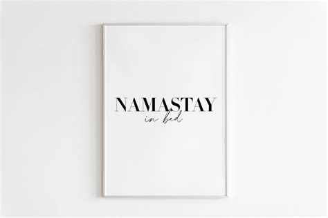 Namastay In Bed Printable Wall Art Namastay Poster Namaste Print Yoga