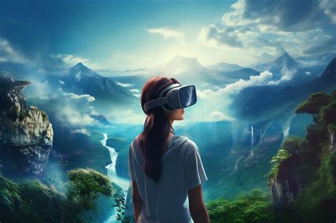 Premium AI Image | Virtual reality tourism experiences future vision