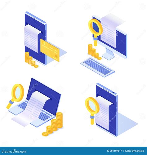 Digital Bill Electronic Receipt Or Invoice Vector Illustration