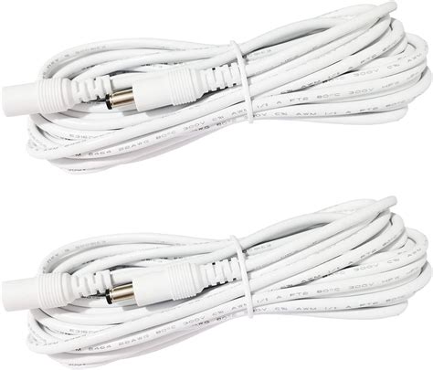 Litaelek 2pcs 1m 33ft Dc Extension Cable 12v Extension Cord Dc 5v 24v Power Cord 5