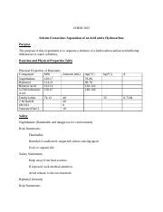 Exp 2 Docx CHEM 3105 Solvent Extraction Separation Of An Acid And A