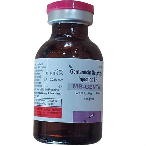 Mb Genta Gentamicin Sulphate Injection Ip Mg Ml At Best Price In