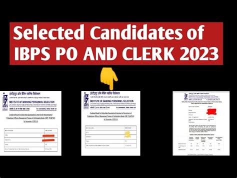 Selected Candidates Of Ibps Po And Ibps Clerk Ibps Po Ibps