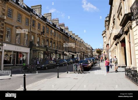 Milsom Street Bath Somerset Stock Photo Alamy