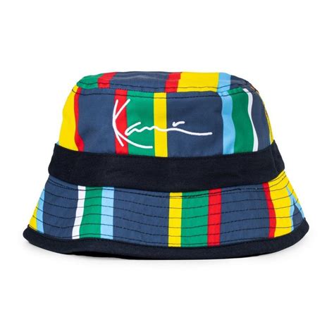 Karl Kani Fischerhut Karl Kani Signature Reversible Stripe Bucket Hat