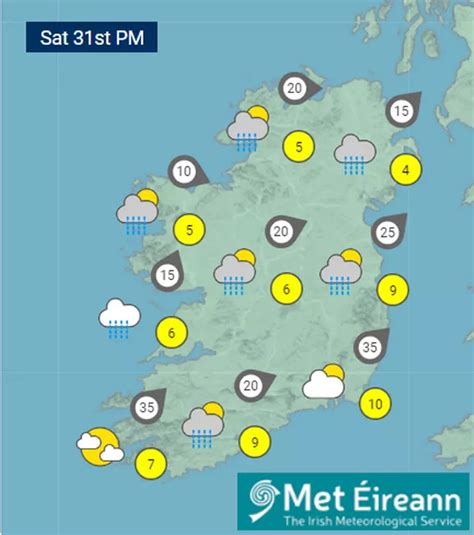 Ireland Weather Maps Of Areas Where Met Eireann Forecast Snow For New