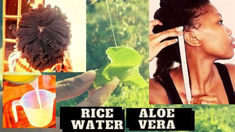 Overnight Rice Water And Aloe Vera For Fast 4c Natural Hair Growth Detangle Moisturize Pre Poo