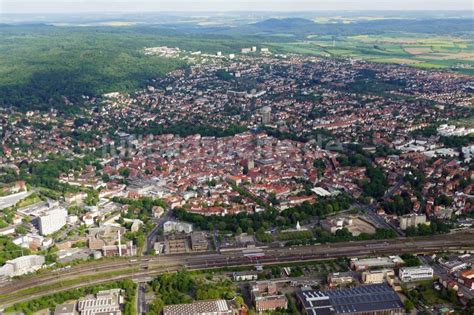 Göttingen von oben Altstadtbereich und Innenstadtzentrum in Göttingen