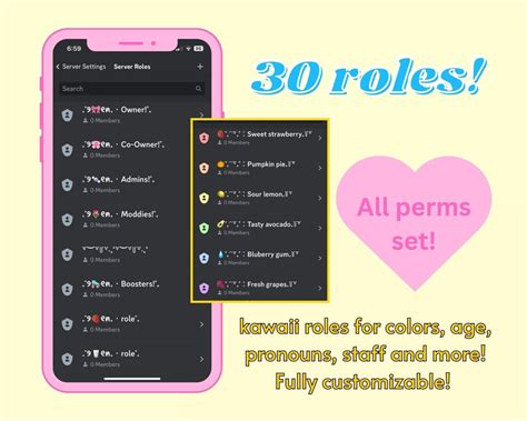 Cute And Kawaii Aesthetic Discord Template Instant Download Premade