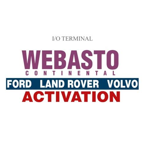 Webasto Continental Ford Land Rover Volvo Io Terminal