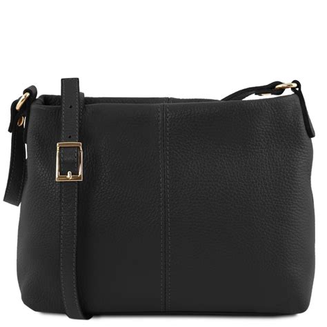 Tl Bag Borsa A Tracolla In Pelle Morbida Nero Tl