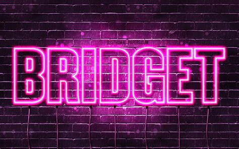 Bridget With Names Female Names Bridget Name Purple Neon Lights