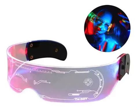 Gafas Luminosas Led De Tecnolog A Futurista Multicolor Ne N Cuotas