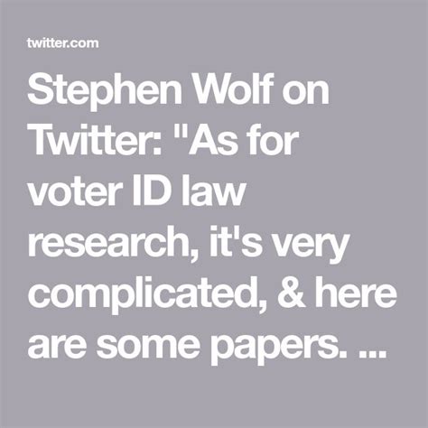 Stephen Wolf On Twitter