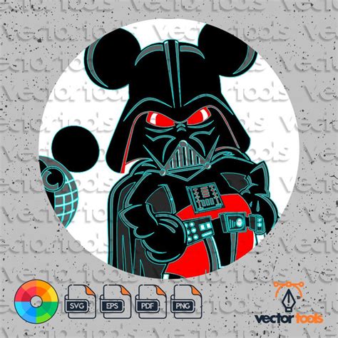 Star Wars Svg Mickey Mouse Darth Vader Mickey Mouse Star Etsy