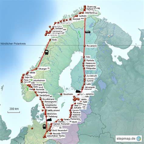 Stepmap Abenteuer Nordkapp Detailliert Landkarte F R Europa