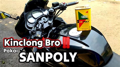 Tangki Motor Kinclong Banget Pakai Sanpoly Mengkilat Ga Ada Obat