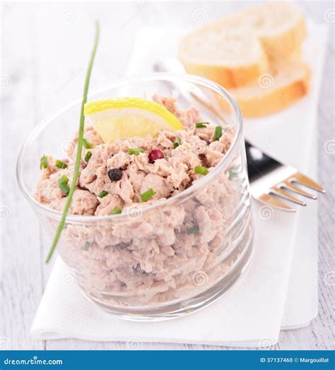 Canape with tuna cream stock photo. Image of salmon, toast - 37137460