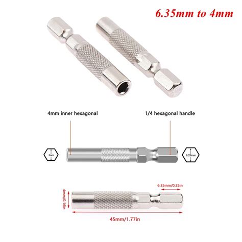 Adaptador De Broca De Inserci N De 2 Piezas V Stago Hexagonal De 6 35mm