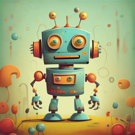 Krea Ai Create A Whimsical Cartoonish Robot Inspired By T