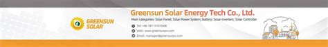 Company Overview Greensun Solar Energy Tech Co Limited