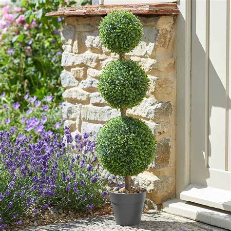 Smart Garden 80cm Trio Artificial Topiary Boxwood Tree