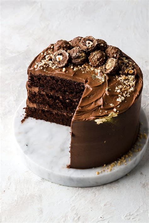 Ferrero Rocher Cake Fluffy Chocolate Cake Praline Chocolate Chocolate