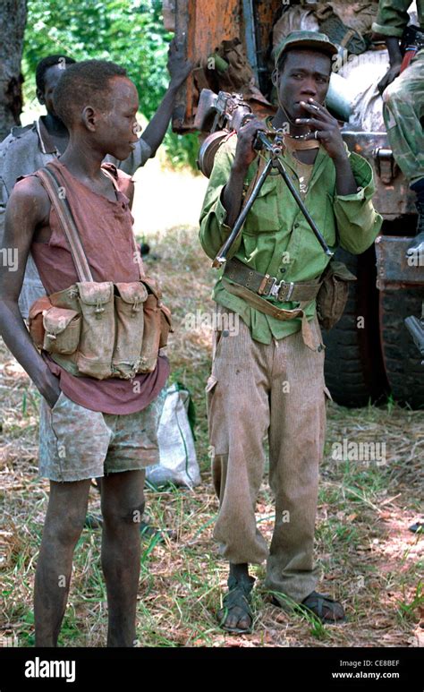 Soldiers In The Sudan Peoples Liberation Army Southern Sudan Stock