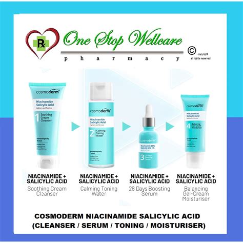 Cosmoderm Niacinamide Salicylic Acid Cleanser Serum Toning