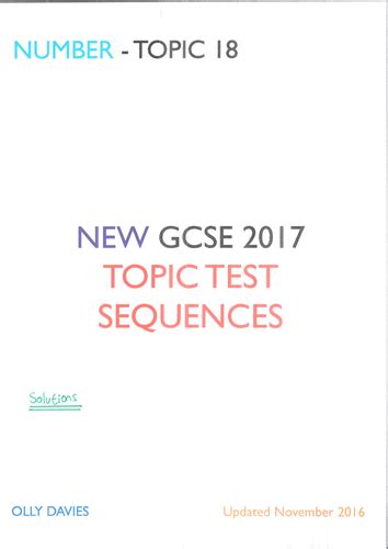 Sequences Review Lesson Teaching Resources