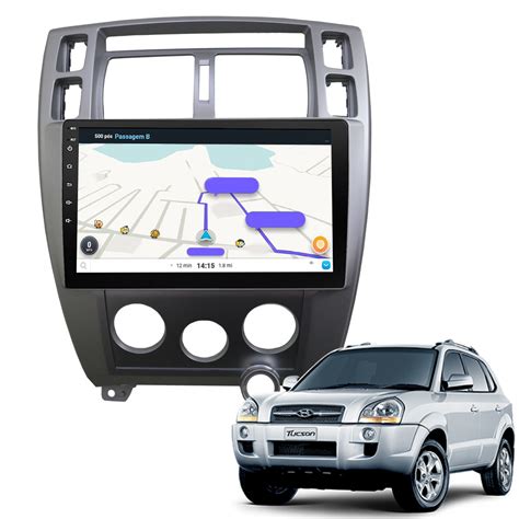 Central Multimídia Android Hyundai Tucson 2006 2007 2008 2009 2010 2011