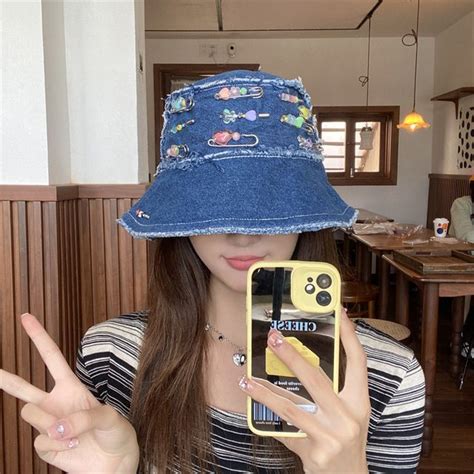 Socool Candy Safety Pin Bucket Hat Yesstyle