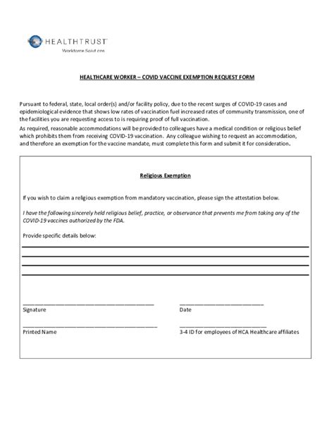 COVID Vaccination Declination Form Fill Out Sign Online DocHub