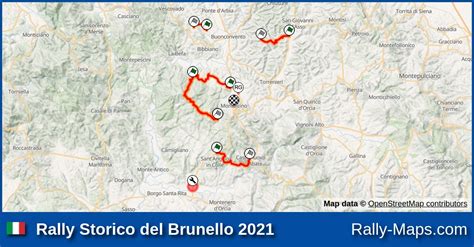 Streckenverlauf Rally Storico Del Brunello Cir Terra Storici