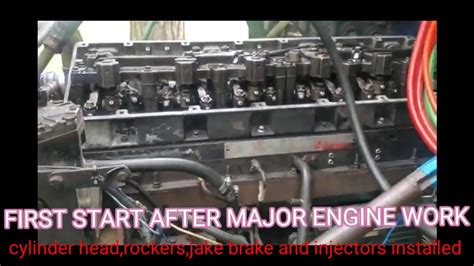 Cummins Engine First Start Up After Major Engine Work Cylinder Head