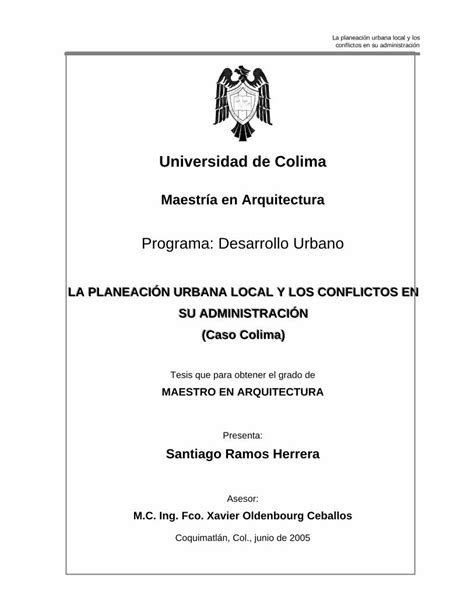 PDF Programa Desarrollo Urbano Digeset Ucol Mxdigeset Ucol Mx