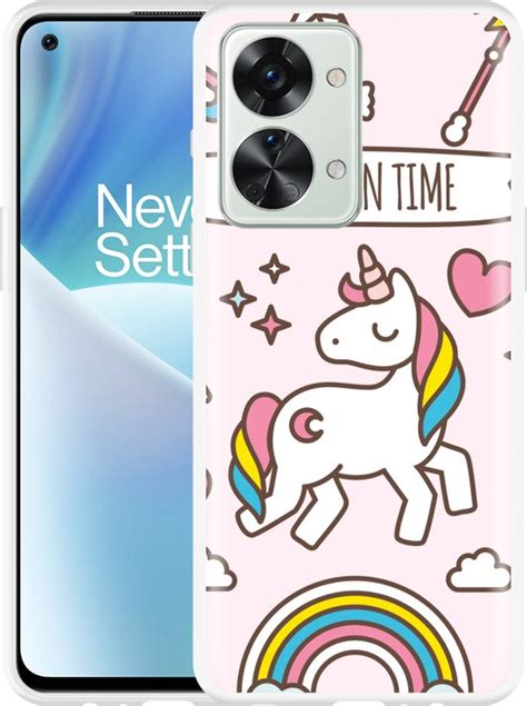 Cazy Hoesje Geschikt Voor OnePlus Nord 2T Unicorn Time Bol