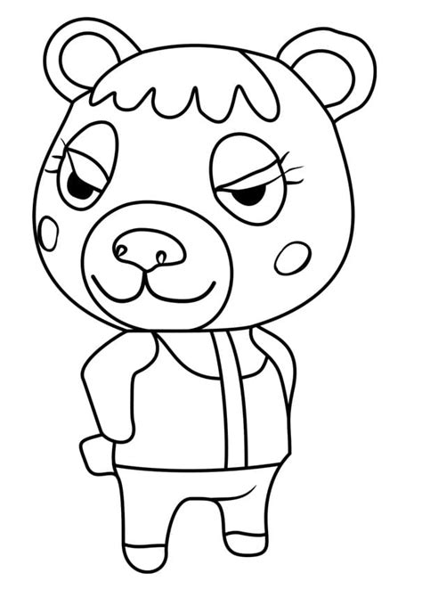 Coloriage tammy animal crossing Dessin gratuit à imprimer