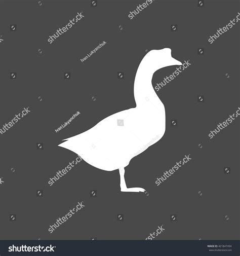 Goose Icon Vector Goose Silhouette Isolated Vector De Stock Libre De