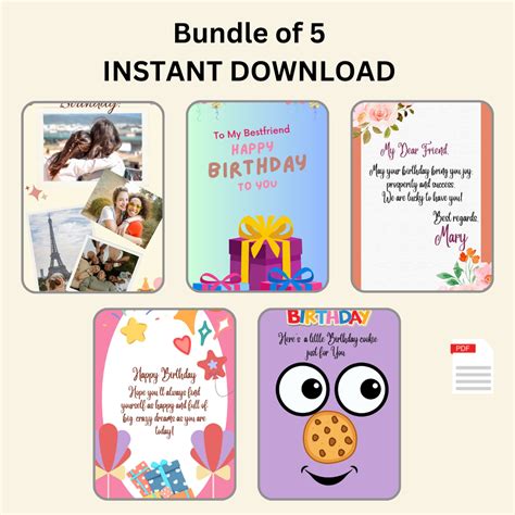 Birthday Cards for Friends Templates in PDF and PNG