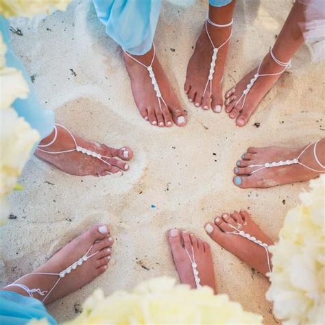 Beach Wedding Bridesmaids Gift Barefoot Sandals Foot Jewelry Beach