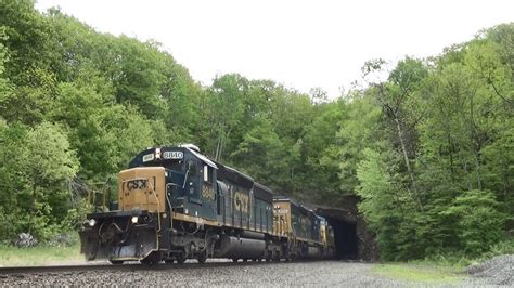 2 CSX SD40 S Lead I019 Through The State Line Tunnel In Canaan NY 5 20