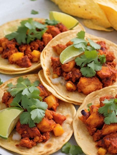 Premium Photo Tacos Al Pastor Mexican Food Image