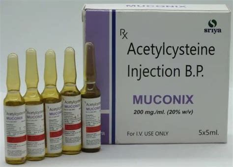 Mucanix Acetylcysteine Injection 1000 Mg 5ml Leaflet 51 OFF