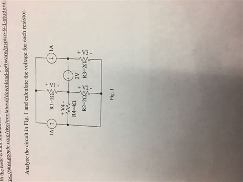 Solved Analyze The Circuit In Fig 1 And Calculate The