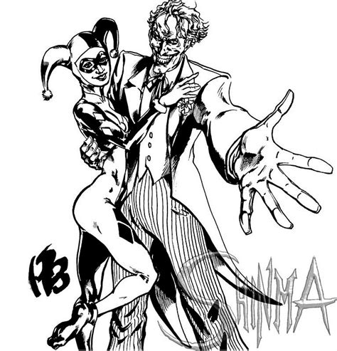 Harley Quinn Joker Coloring Pages Adult Coloring Pages