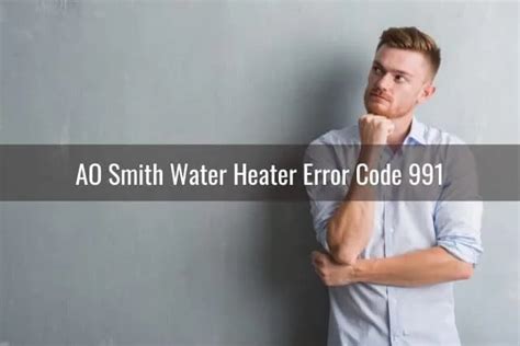 Ao Smith Water Heater Not Working Ready To Diy