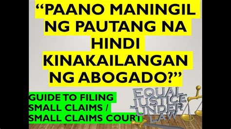 May Nakukulong Ba Sa Utang Guide To Small Claims Procedure In